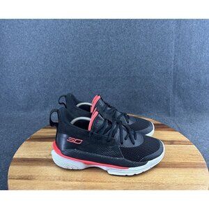 Under Armour Curry 7 Grade School Black/Beta Red 3022113 001 Size 4.5Y